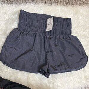 NWT Automet Dark Navy Blue High Waist Shorts Size L